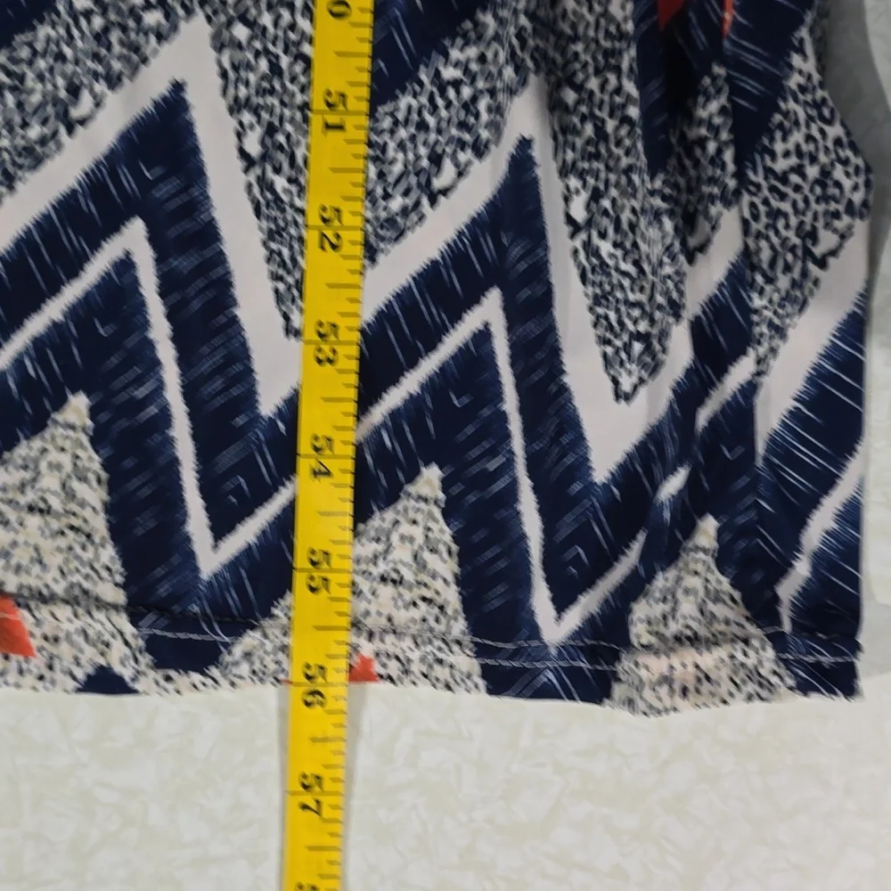 Mlle Gabrielle Chevron Patterened Floor‎ Lenth  Dress Size Small
